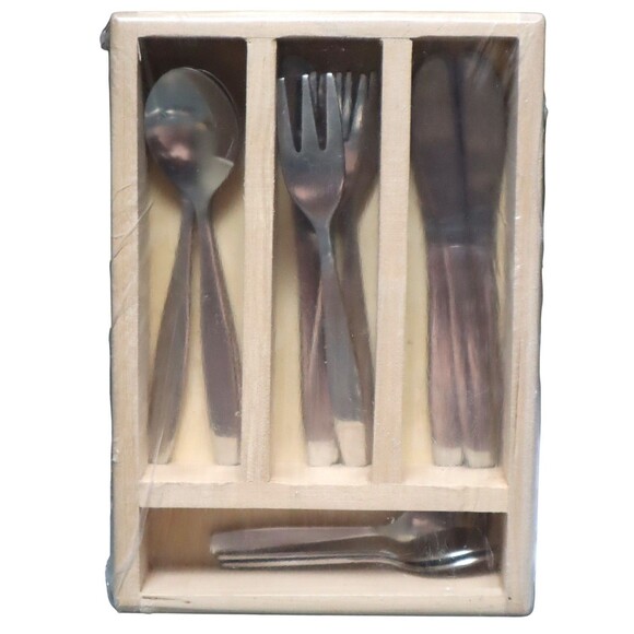 Vintage IKEA Duktig Kids' Flatware Play Set Toy 1995 Complete Original Box 3+ - Picture 1 of 6